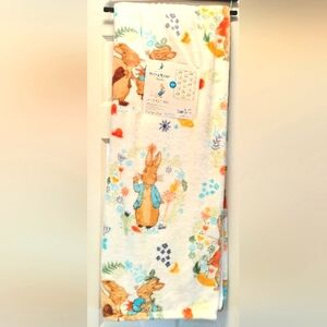 Beatrix Potter Peter Rabbit Easter Spring Garden Plush Throw Blanket 50x70